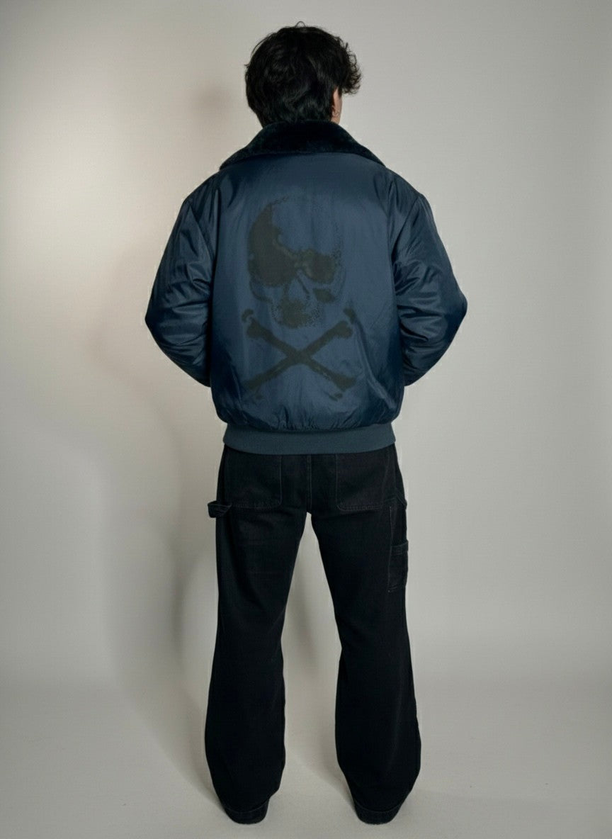"Eerie Blue" Bomber Jacket