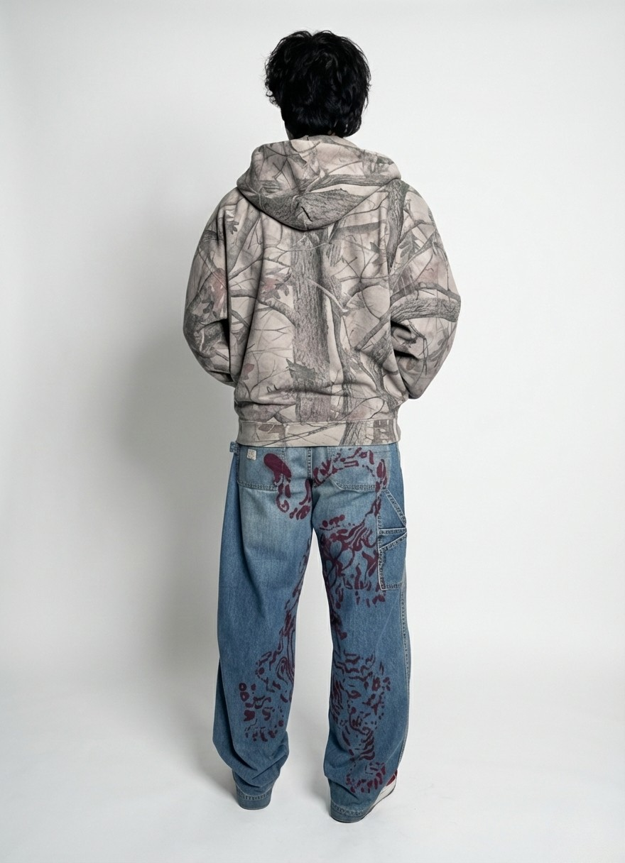 "Wine Striped" Jeans
