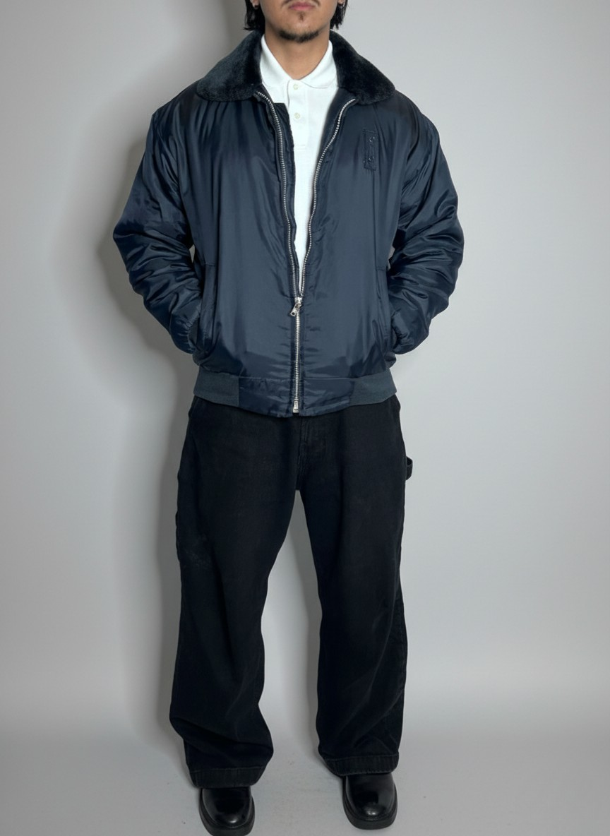 "Eerie Blue" Bomber Jacket